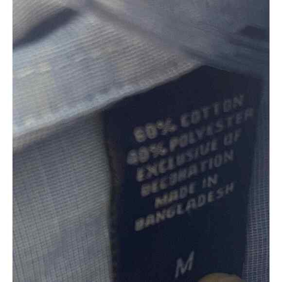 Men's Chaps Ralph Lauren Easy Care Long Sleeve Dress Shirt Blue Button Down M - Picture 4 of 7